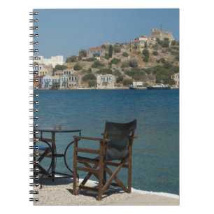 Cuaderno Europa, Grecia, Kastellorizo: sillas en el borde