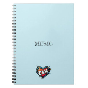 Cuaderno Eva Corazón Azul