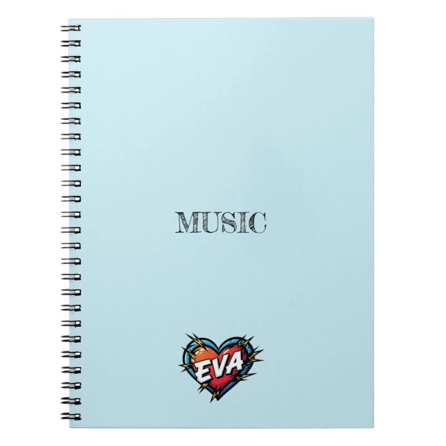 Cuaderno Eva Corazón Azul (Frente)