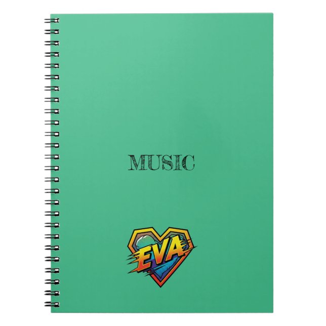 Cuaderno Eva Corazón Verde (Frente)
