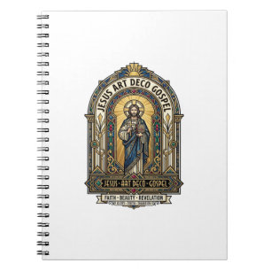 Cuaderno Evangelio Jesus Art Deco Jesus Fe Art Deco Cristia