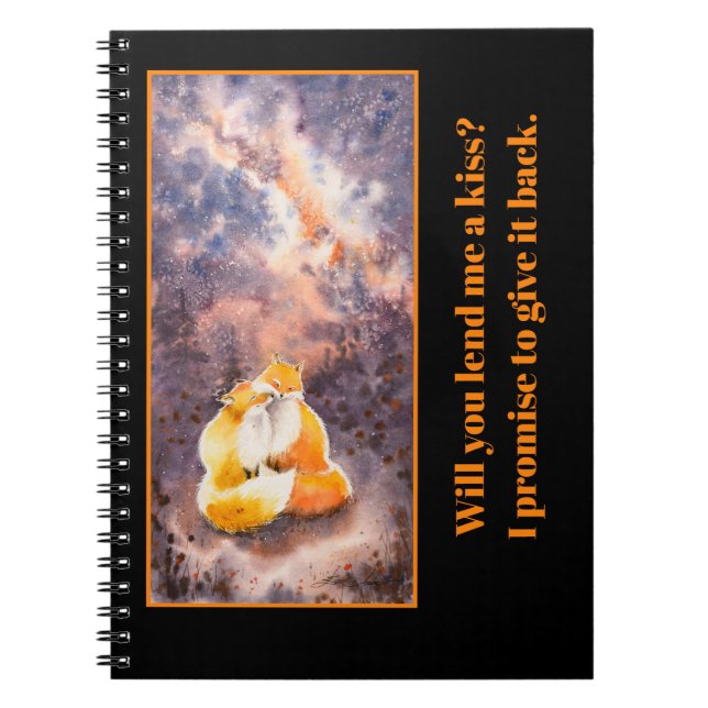 Cuaderno EVE pintó dos zorros enamorados (Frente)