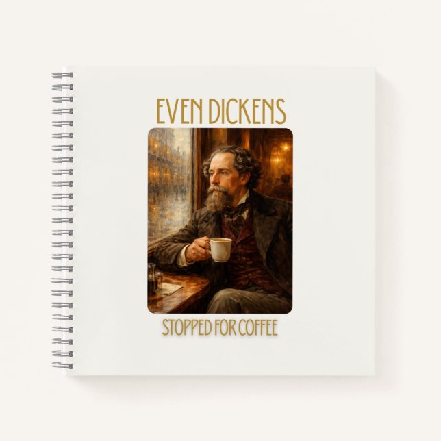 Cuaderno Even Dickens Stopped for Coffee Notebook (Anverso)