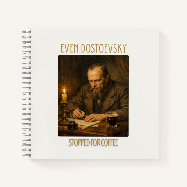 Cuaderno Even Dostoevsky Stopped for Coffee | Notebook (Anverso)