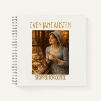 Cuaderno Even Jane Austen Stopped for Coffee - Notebook