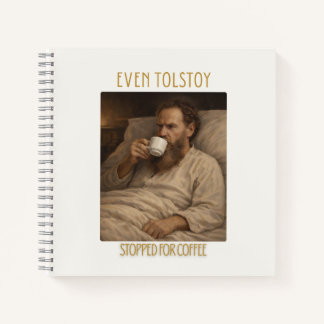 Cuaderno Even Leo Tolstoy Stopped for Coffee Notebook 
