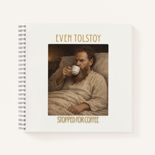 Cuaderno Even Leo Tolstoy Stopped for Coffee Notebook  (Anverso)