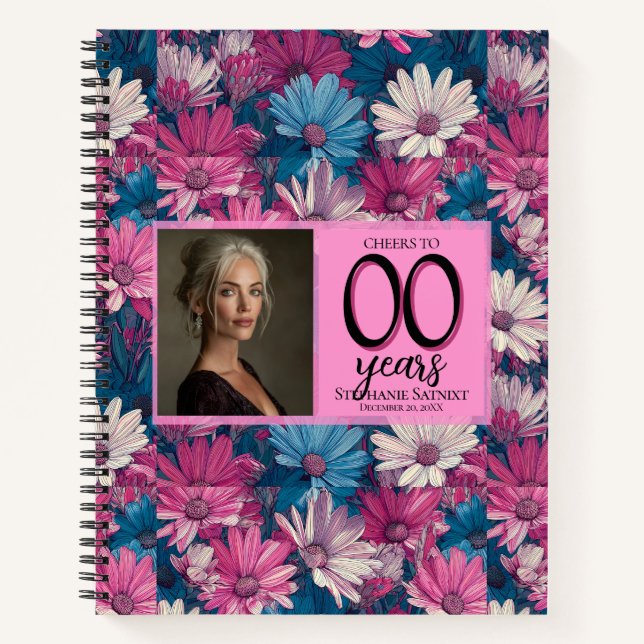 Cuaderno Evento de cumpleaños número 50 con tema de margari (Anverso)