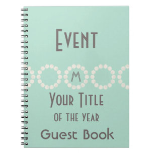 Cuaderno Evento personalizado del libro de invitados de la