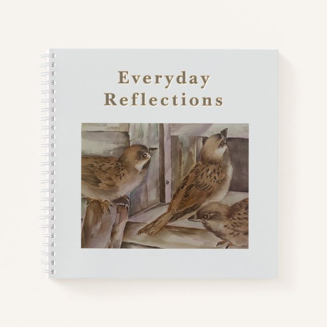 Cuaderno Everyday Reflections Notebook Sparrow Art Journal (Anverso)
