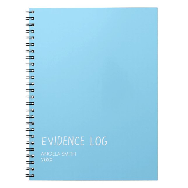 Cuaderno Evidence Log Notebook – Funny Dark Humor Journal,  (Frente)