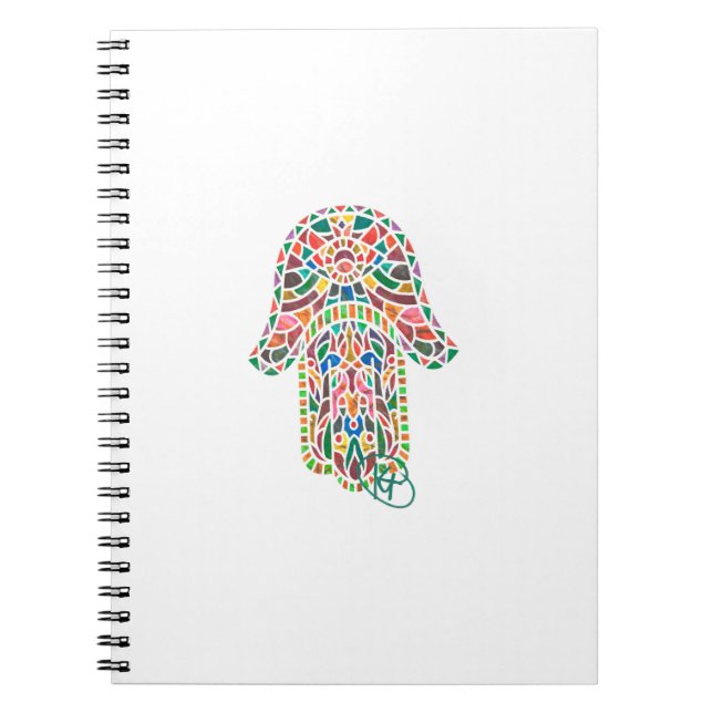 Cuaderno Evil Eye Hamsa Mosaic Art (Frente)