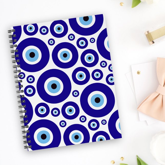 Cuaderno Evil Eye Pattern, Greek Eye, Turkish Eye, Nazar (Subido por el creador)