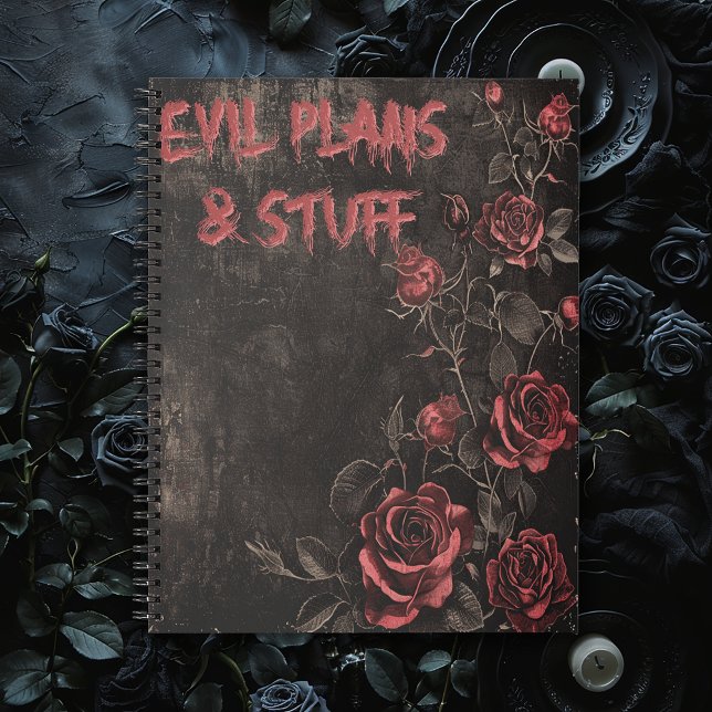 Cuaderno Evil Plans & Stuff Gothic (Subido por el creador)