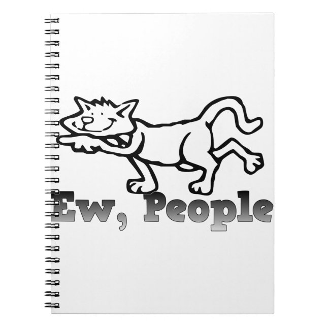 Cuaderno Ew, People Funny Cat Aovers Gift (Frente)