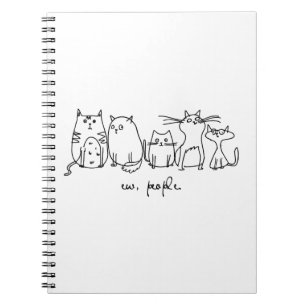 Cuaderno Ew, People Funny Meowy Cat Aovers