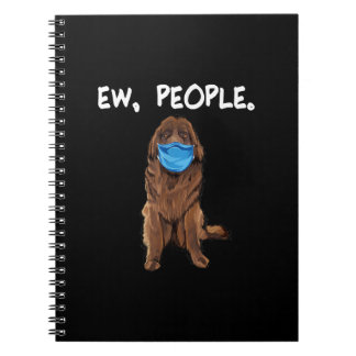 Cuaderno Ew People | Perro de Newfie con regalo de máscara 
