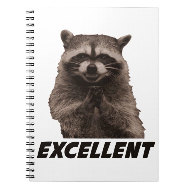 Cuaderno Excelente Raccoon (Frente)
