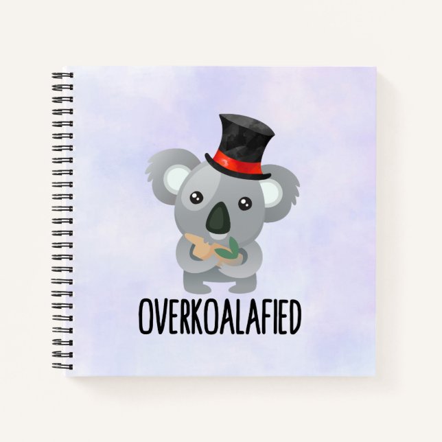 Cuaderno Excesivamente poun lindo Koala en el sombrero supe (Anverso)