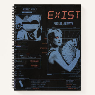 Cuaderno Existir Orgullo LGBTQ+ Moderno Brutalista