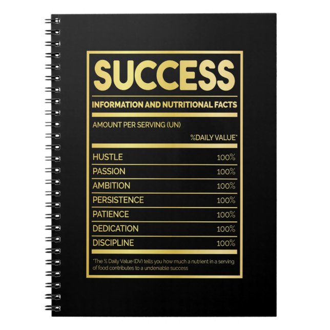 Cuaderno Éxito nutricional del regalo de cumpleaños (Frente)