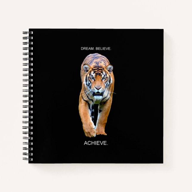 Cuaderno Éxito Tiger Modern Elegant Self-Improving (Anverso)