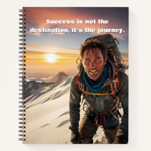 Cuaderno Éxito y trabajo duro Motivación del escalador de m