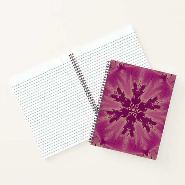 Cuaderno Exóticas flores exóticas grandiosas sombras morada (Interior)