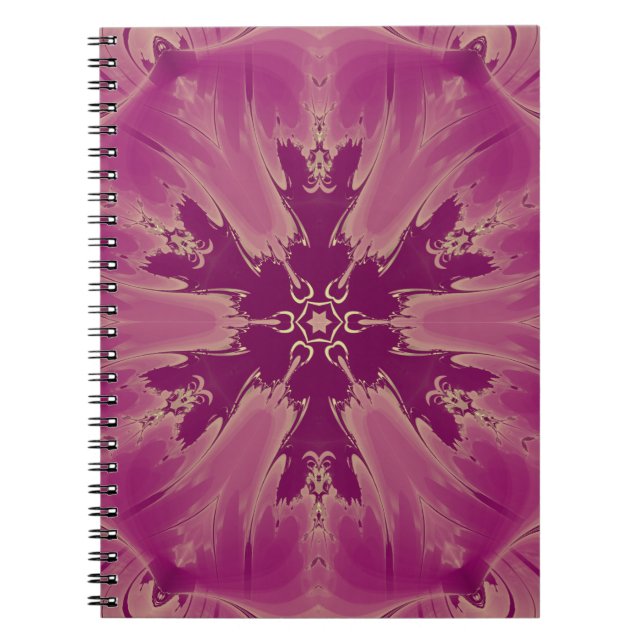 Cuaderno Exóticas flores exóticas grandiosas sombras morada (Frente)