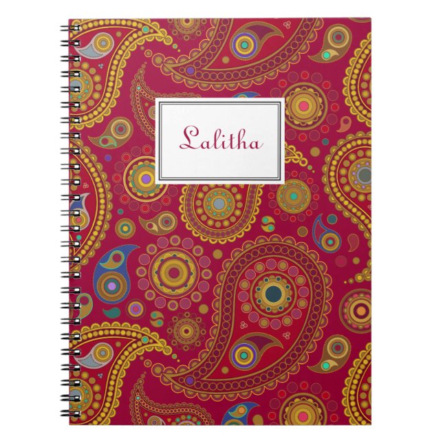 Cuaderno exótico de Paisley (Frente)