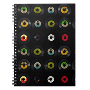 Cuaderno Expedientes retros del vinilo 45 del vintage