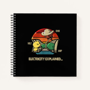 Cuaderno Explicó Electricidad De Ohm Volt Amp