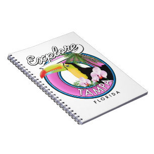 Cuaderno Explora el logotipo retro de Tampa Florida