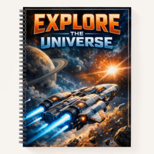 Cuaderno Explora el Universo – Nave Espacial de Ciencia Fic