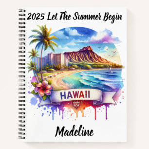 Cuaderno Explora las hermosas playas y paisajes de Hawái