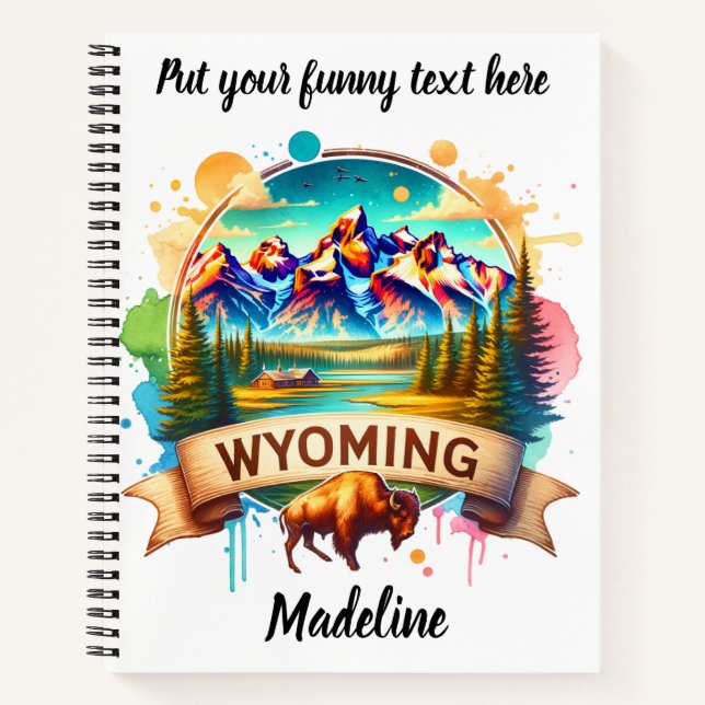 Cuaderno Explora los paisajes salvajes de Wyoming (Anverso)