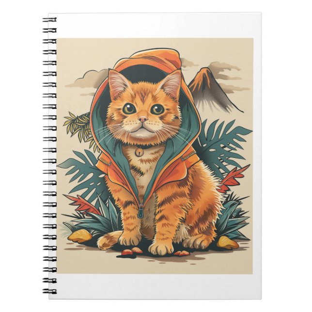 Cuaderno Explorador de gatos de dinosaurios (Frente)