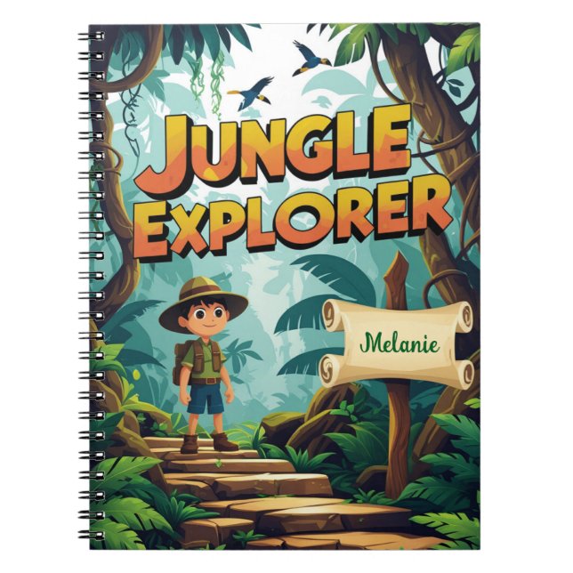 Cuaderno Explorador de jungla - Aventura personalizada (Frente)