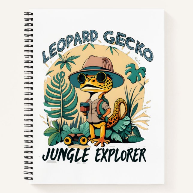 Cuaderno Explorador de jungla de leopardo gecko : aventura  (Anverso)