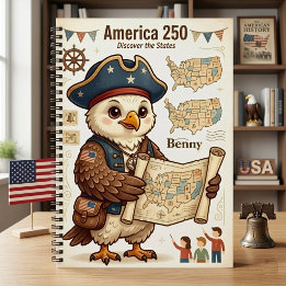 Cuaderno Explorador de la historia americana Águila patriót