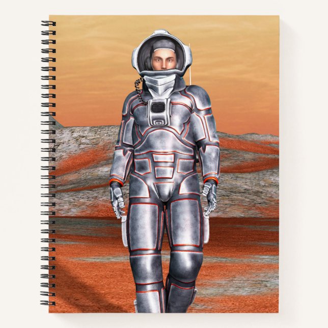 Cuaderno Explorador de Marte Astronauta Arte de Planeta Ali (Anverso)