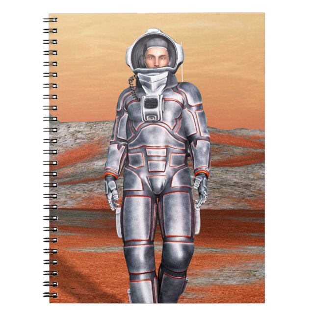 Cuaderno Explorador de Marte Astronauta Arte de Planeta Ali (Frente)
