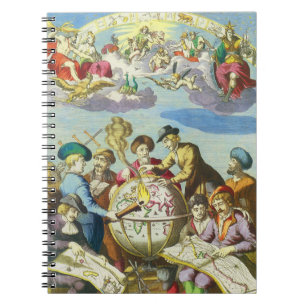 Cuaderno Exploradores vintage con mapa de globo antiguo, 15