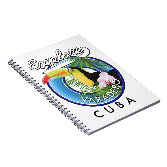Cuaderno Explorar el logo de viaje de Varadero Cuba (Lado Derecho)