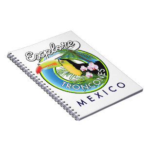 Cuaderno Explorar el logo retro de Troncones México