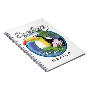 Cuaderno explorar el parche de viaje de cabo san lucas méxi