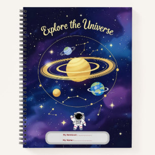Cuaderno Explorar el universo - portada para portátiles de 