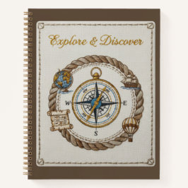 Cuaderno Explore & Discover Embroidered Nautical Compass