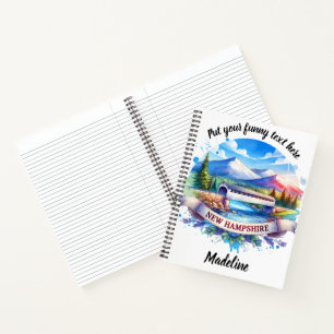 Cuaderno Explore la belleza de nuevo hampshire en arte vibr