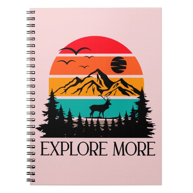 Cuaderno Explore más Mountain Nature Adventure Outdoor (Frente)